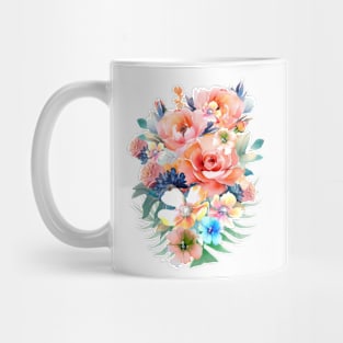 Watercolor pink flowers Mug